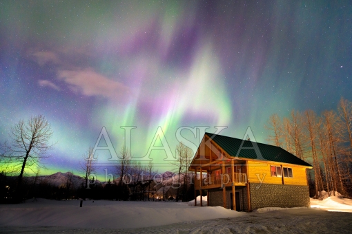 Aurora Over Cabin